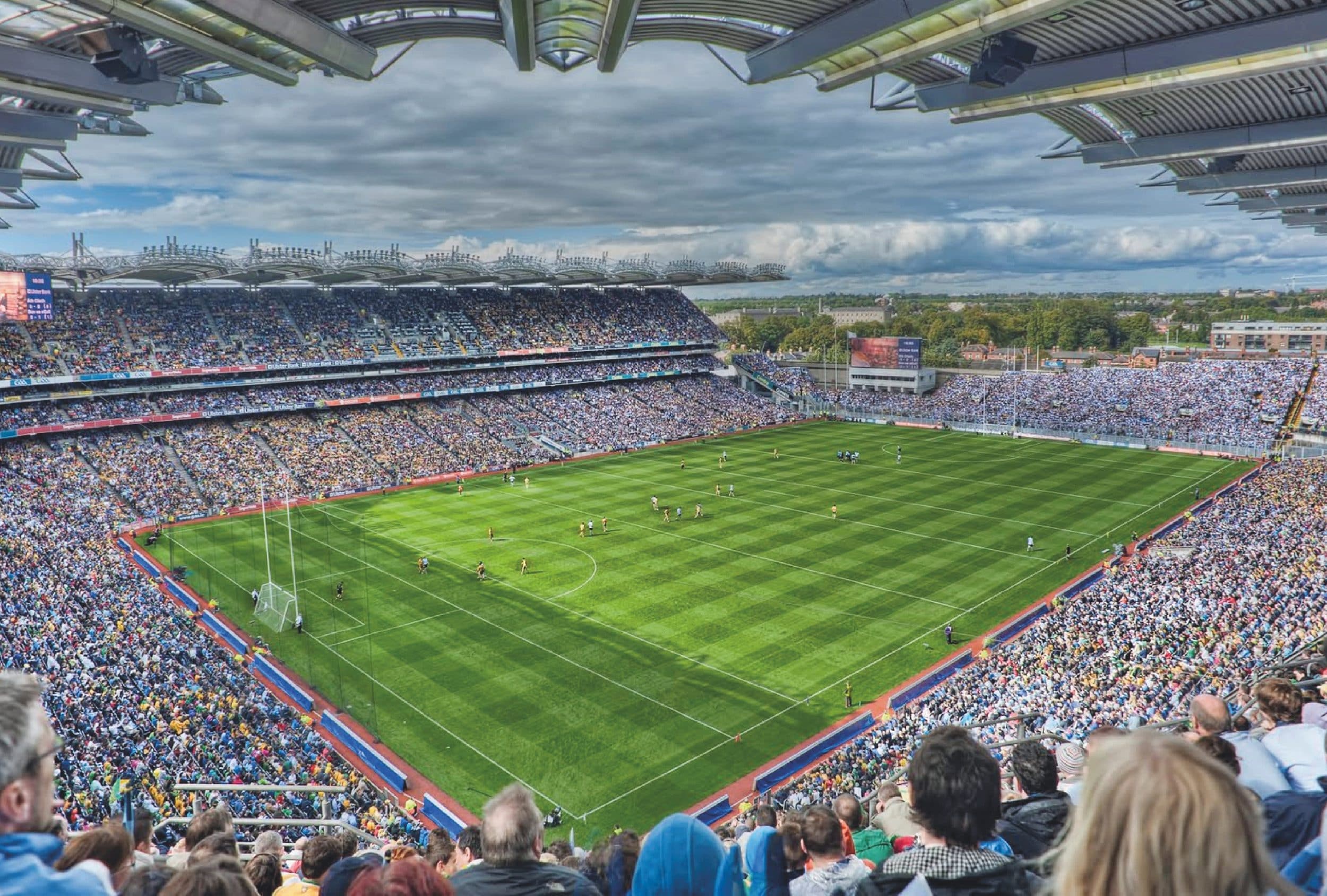 Croke Park football stadium full of crowds of people in the stands showcasing Croke Park case study using hospitality technology via Kappture